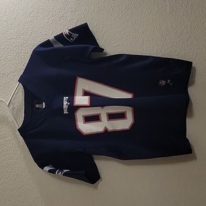 NFL New England Patroits #87 Rob Gronkowski Jersey - Navy Blue - Medium (10-12)
